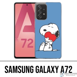 Coque Samsung Galaxy A72 - Snoopy Coeur