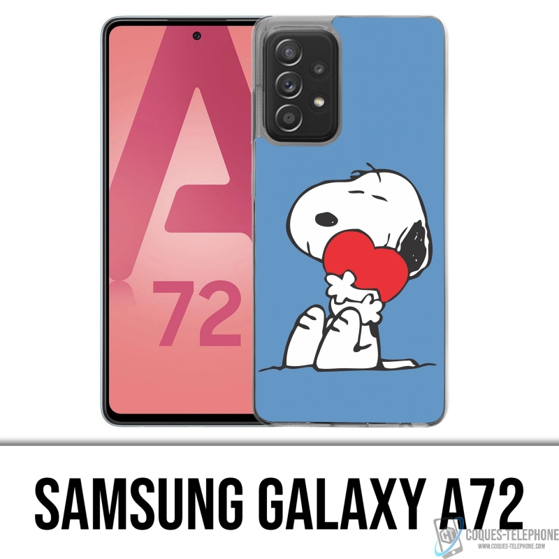 Coque Samsung Galaxy A72 - Snoopy Coeur