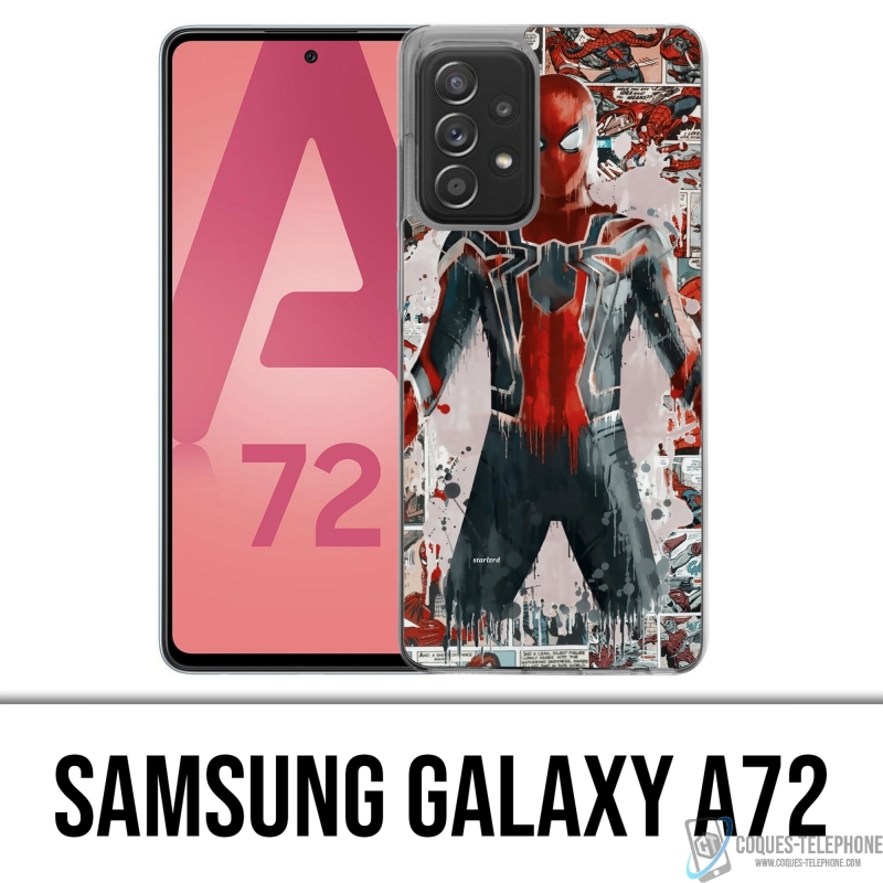 Coque Samsung Galaxy A72 - Spiderman Comics Splash