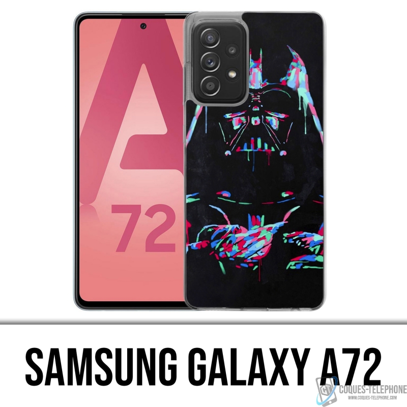 Coque Samsung Galaxy A72 - Star Wars Dark Vador Néon