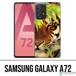 Coque Samsung Galaxy A72 - Tigre Feuilles