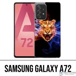 Coque Samsung Galaxy A72 - Tigre Flammes