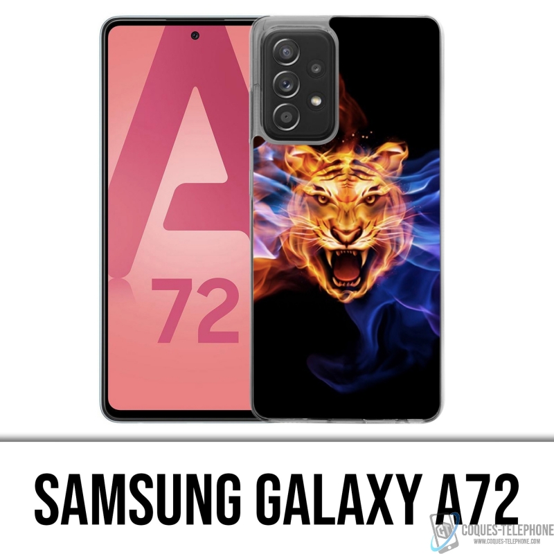 Samsung Galaxy A72 Case - Flames Tiger