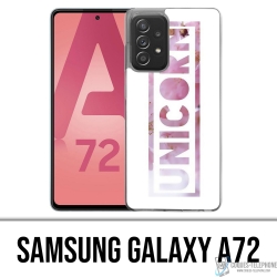Coque Samsung Galaxy A72 - Unicorn Fleurs Licorne