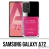 Custodia per Samsung Galaxy A72 - Vernice rosa Parigi