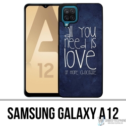 Samsung Galaxy A12 Case - Alles was du brauchst ist Schokolade