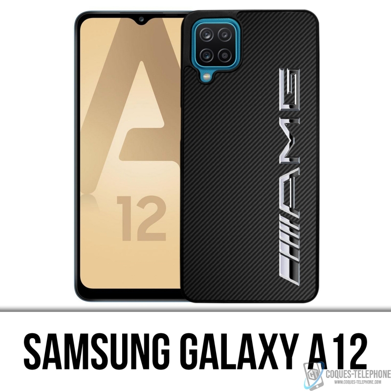 Coque Samsung Galaxy A12 - Amg Carbone Logo
