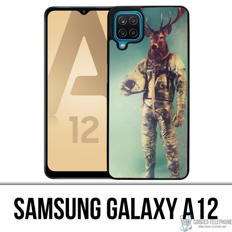 Coque Samsung Galaxy A12 - Animal Astronaute Cerf