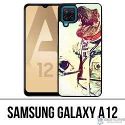 Custodia Samsung Galaxy A12 - Dinosauro animale astronauta