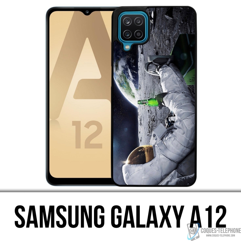 Coque Samsung Galaxy A12 - Astronaute Bière
