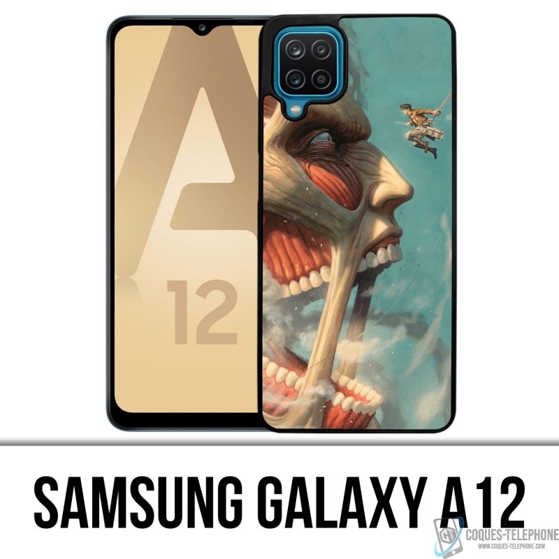 Samsung Galaxy A12 Case - Angriff auf Titan Art