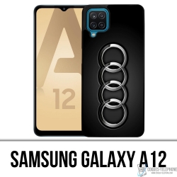 Custodia per Samsung Galaxy A12 - Logo Audi in metallo