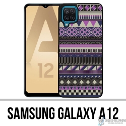 Custodia per Samsung Galaxy A12 - Viola Aztec
