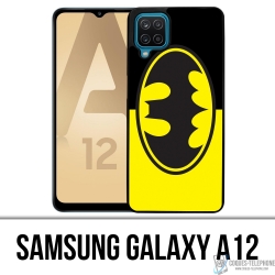 Custodia Samsung Galaxy A12 - Logo Batman Classic Giallo Nero