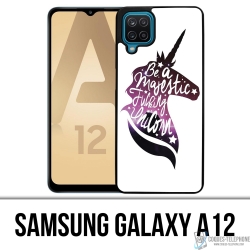 Samsung Galaxy A12 Case - Sei ein majestätisches Einhorn