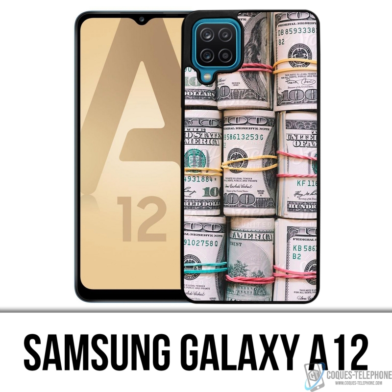 Coque Samsung Galaxy A12 - Billets Dollars Rouleaux