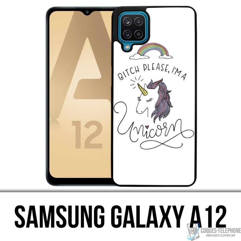 Coque Samsung Galaxy A12 - Bitch Please Unicorn Licorne