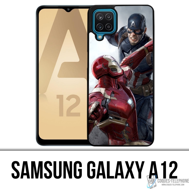 Samsung Galaxy A12 Case - Captain America vs Iron Man Avengers
