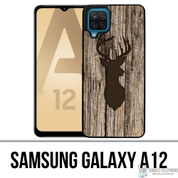 Coque Samsung Galaxy A12 - Cerf Bois