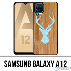 Custodia Samsung Galaxy A12 - Uccello in legno di cervo