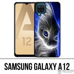 Coque Samsung Galaxy A12 - Chat Blue Eyes