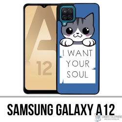 Samsung Galaxy A12 case - Cat I Want Your Soul