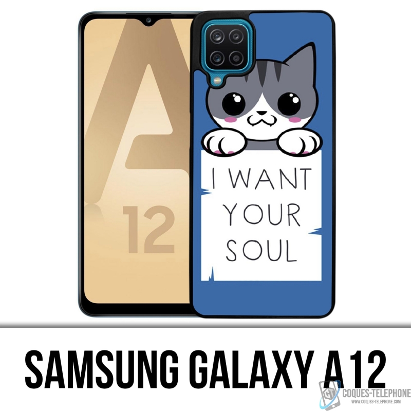 Coque Samsung Galaxy A12 - Chat I Want Your Soul