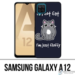 Samsung Galaxy A12 Case - Chat Not Fat Just Fluffy