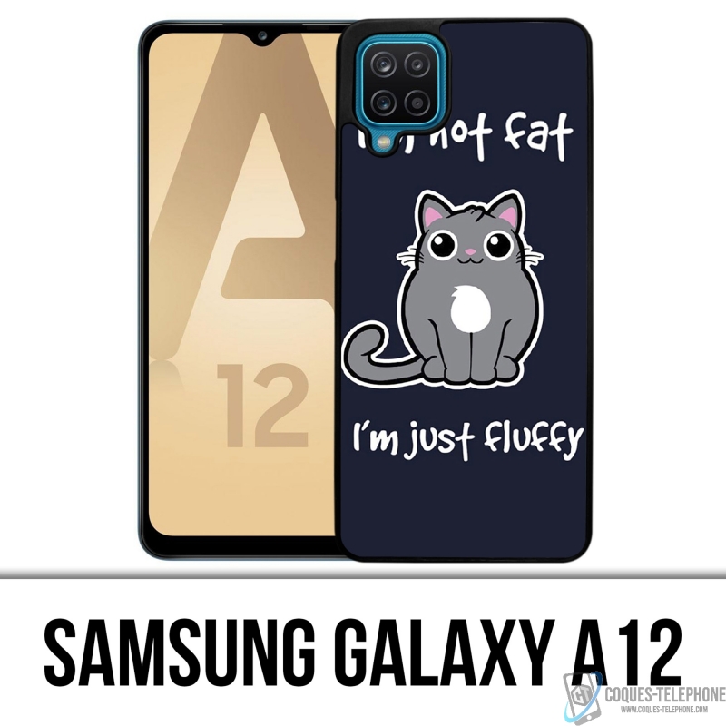 Coque Samsung Galaxy A12 - Chat Not Fat Just Fluffy
