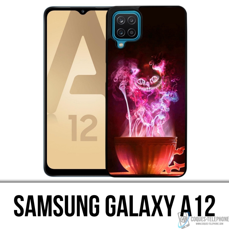 Custodia Samsung Galaxy A12 - Tazza Alice nel Paese delle Meraviglie Gatto