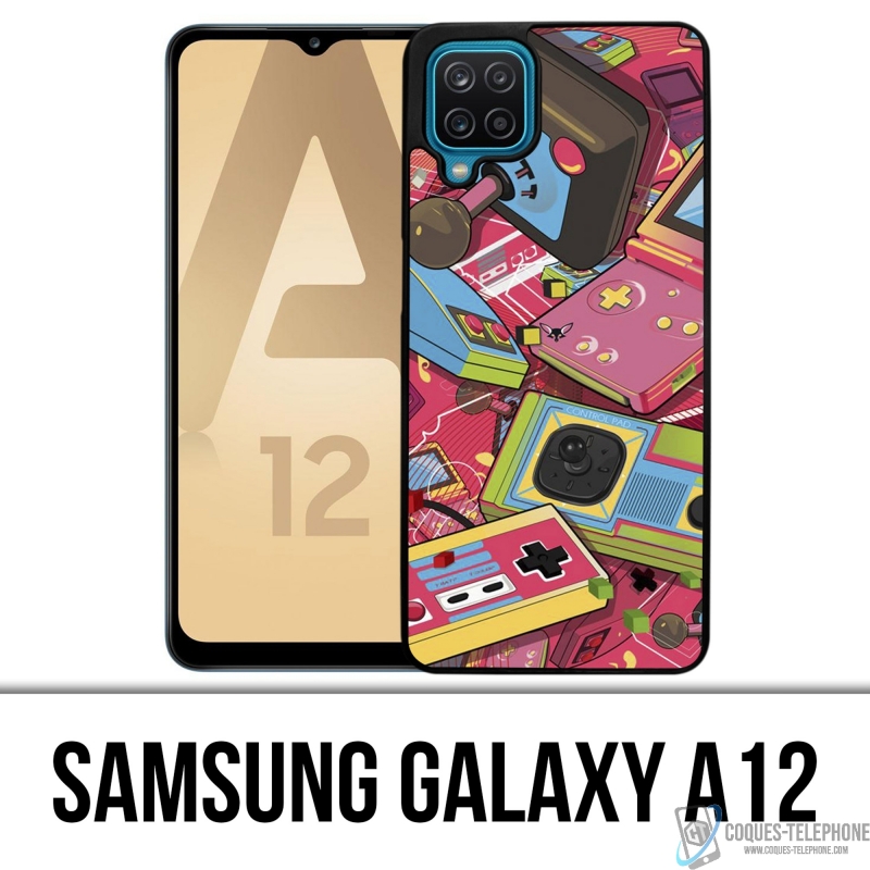 Samsung Galaxy A12 Case - Retro Vintage Konsolen