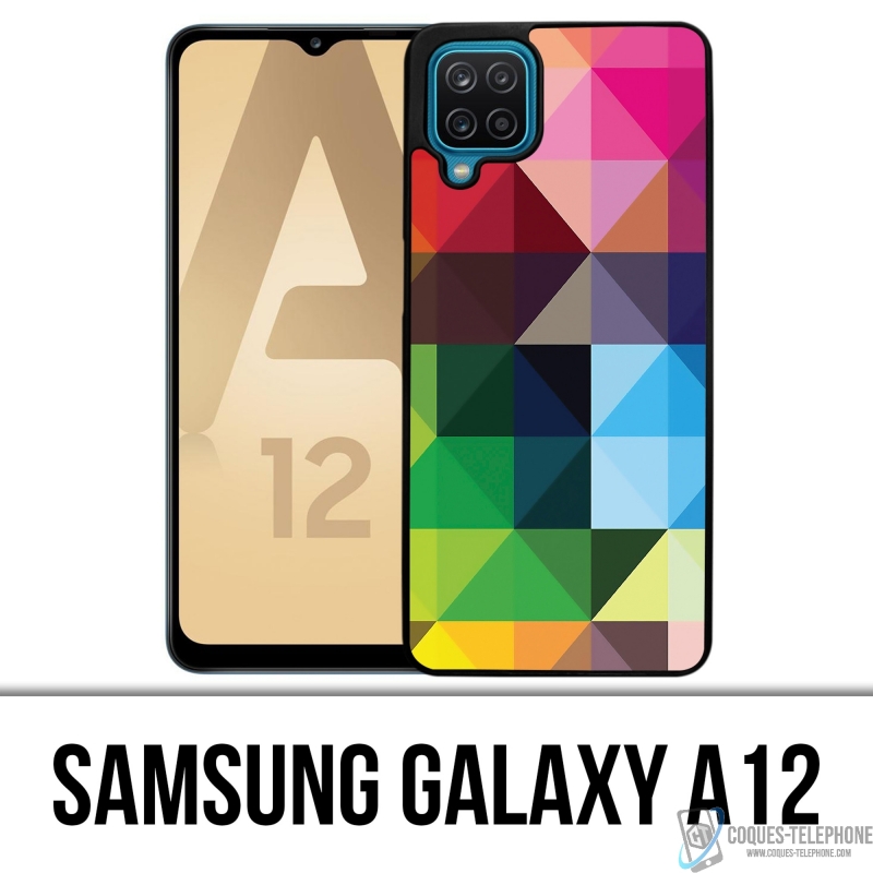 Coque Samsung Galaxy A12 - Cubes Multicolores