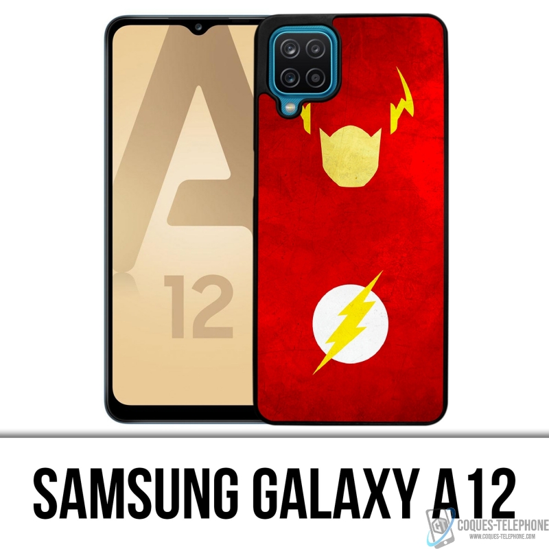 Coque Samsung Galaxy A12 - Dc Comics Flash Art Design