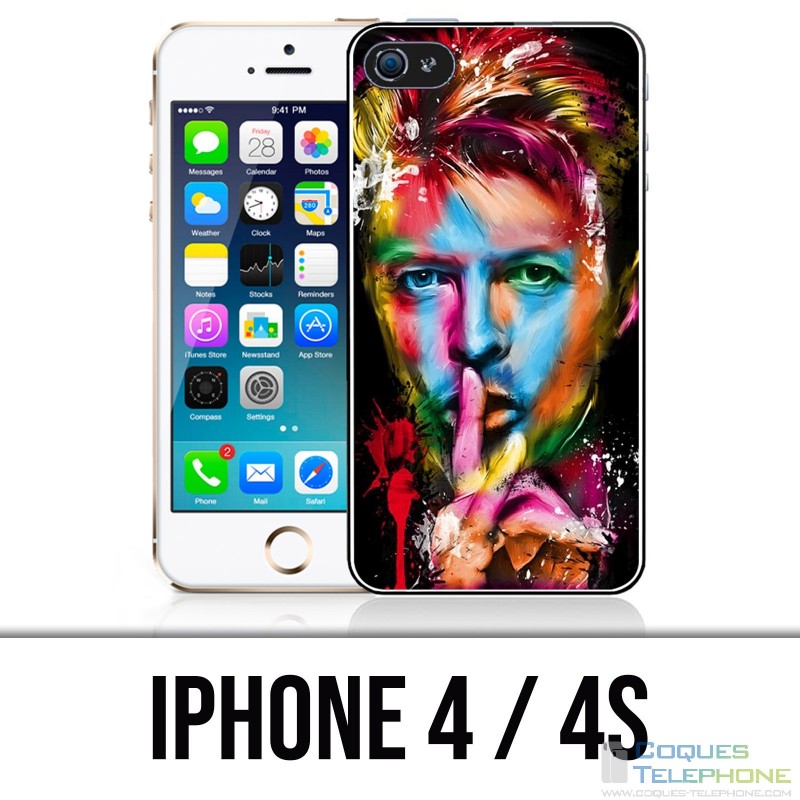 Coque iPhone 4 / 4S - Bowie Multicolore