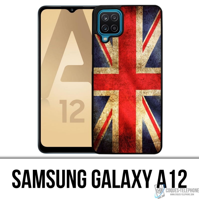 Custodia per Samsung Galaxy A12 - Bandiera del Regno Unito vintage
