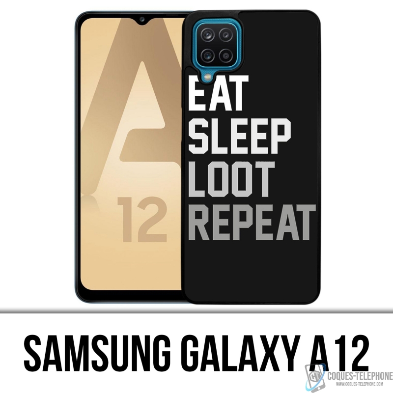 Coque Samsung Galaxy A12 - Eat Sleep Loot Repeat