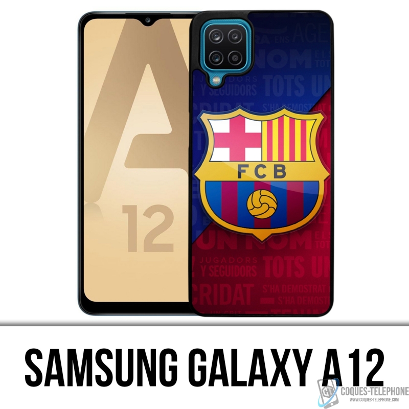 Funda Samsung Galaxy A12 - Logo Fútbol Fc Barcelona