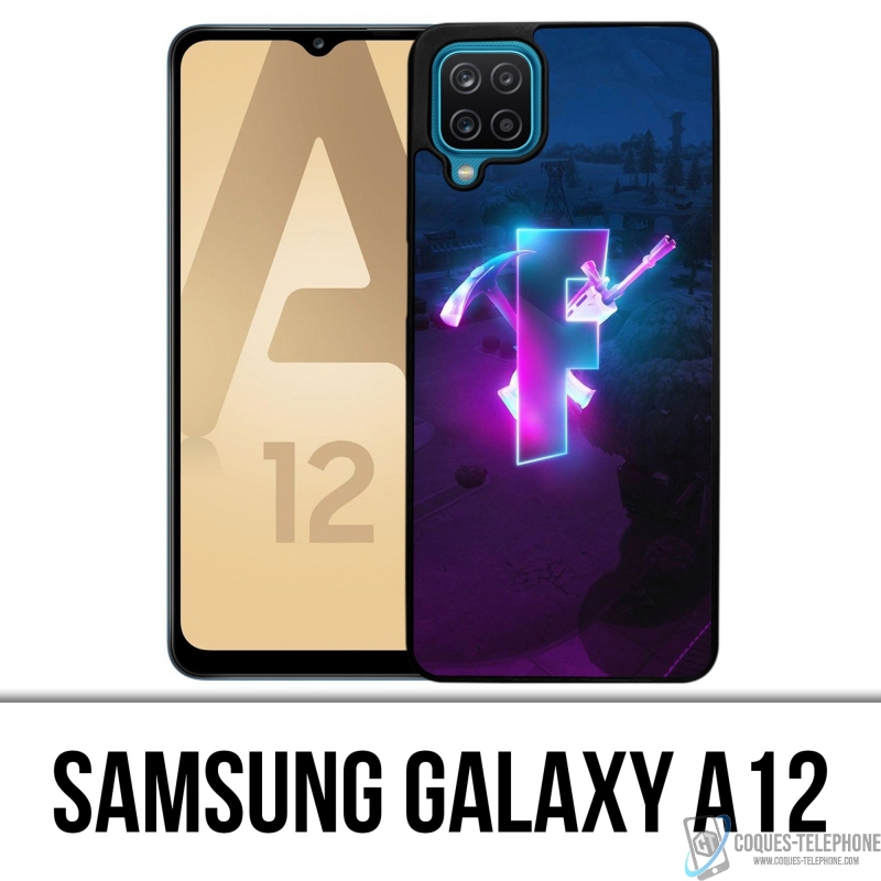 Custodia Samsung Galaxy A12 - Bagliore del logo Fortnite
