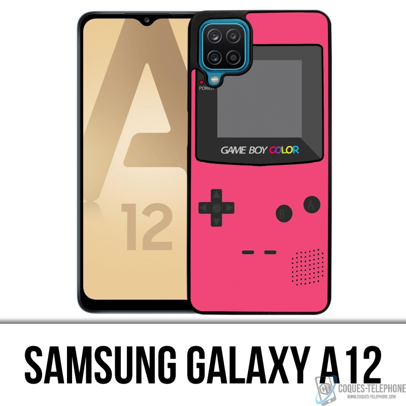 Coque Samsung Galaxy A12 - Game Boy Color Rose