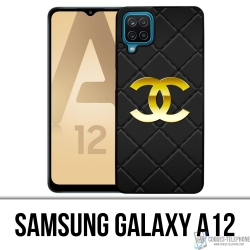 Custodia Samsung Galaxy A12 - Pelle con logo Chanel
