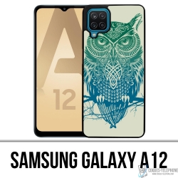 Coque Samsung Galaxy A12 - Hibou Abstrait