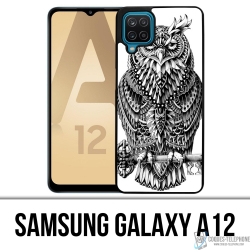 Samsung Galaxy A12 Case - Aztekische Eule