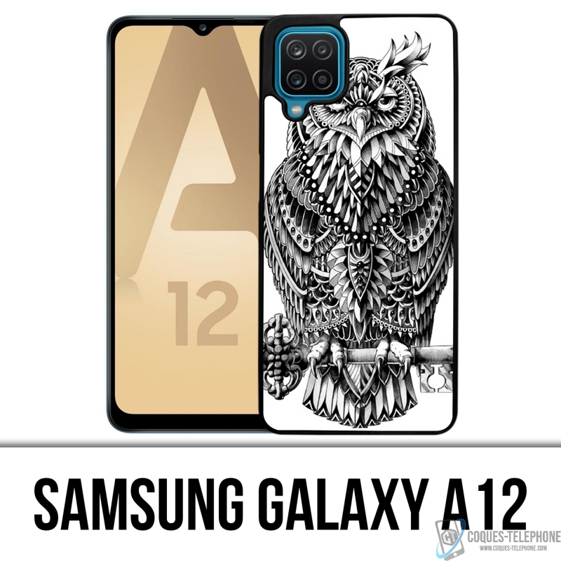 Coque Samsung Galaxy A12 - Hibou Azteque