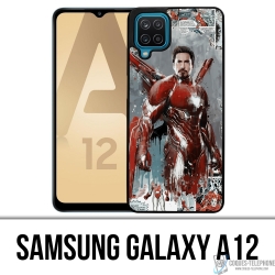 Coque Samsung Galaxy A12 - Iron Man Comics Splash