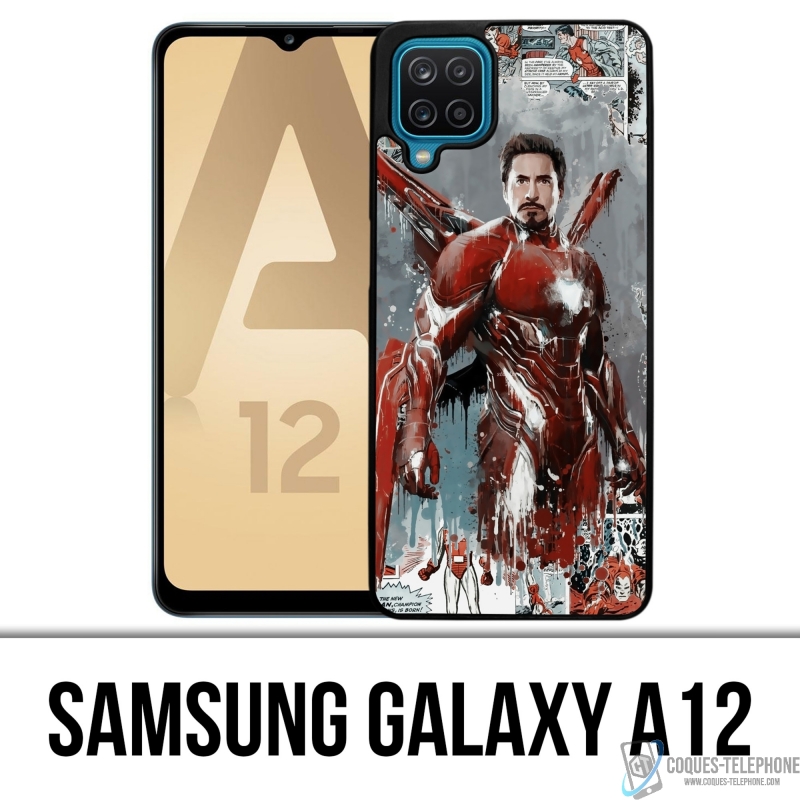 Custodia per Samsung Galaxy A12 - Iron Man Comics Splash