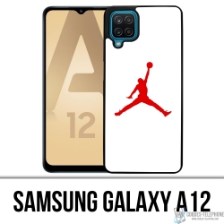 Custodia Samsung Galaxy A12 - Logo Jordan Basketball Bianco