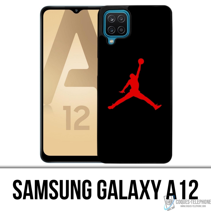Samsung Galaxy A12 Case - Jordan Basketball Logo Schwarz