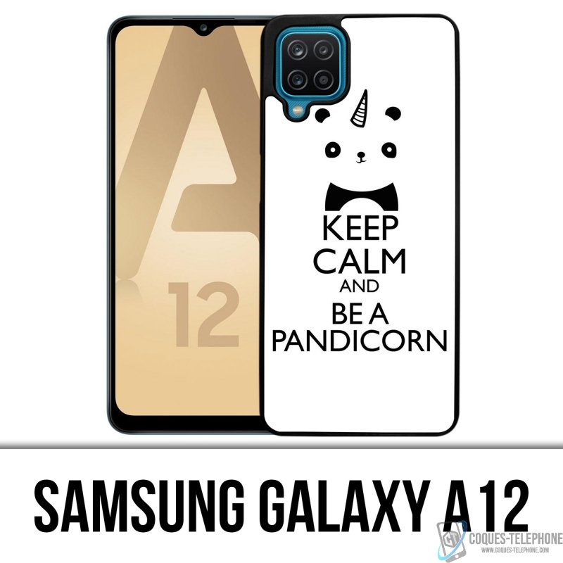 Cover Samsung Galaxy A12 - Keep Calm Pandicorn Panda Unicorno
