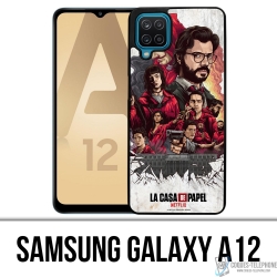 Funda Samsung Galaxy A12 - La Casa De Papel - Pintura de cómics