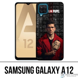 Cover Samsung Galaxy A12 - La Casa De Papel - Maschera Denver